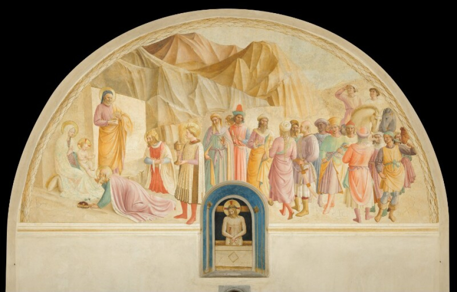 Giovanni  da Fiesole (Beato Angelico) - Adorazione dei Magi (cella 39)