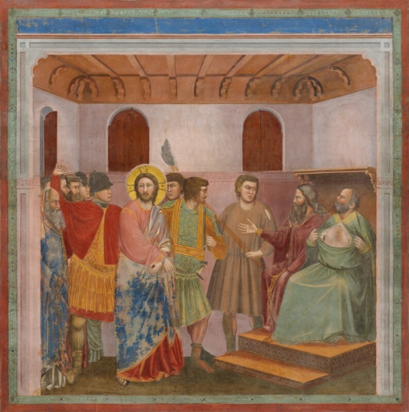 Giotto Di Bondone - Cristo davanti ad Anna e Caifa