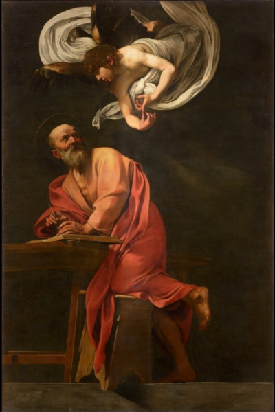 Michelangelo Merisi (Caravaggio) - San Matteo e l'angelo