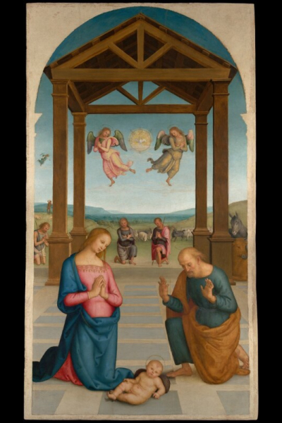 Pietro Di Cristoforo Vannucci (Perugino) - Adoration of the Shepherds - Polyptych of Saint Augustine