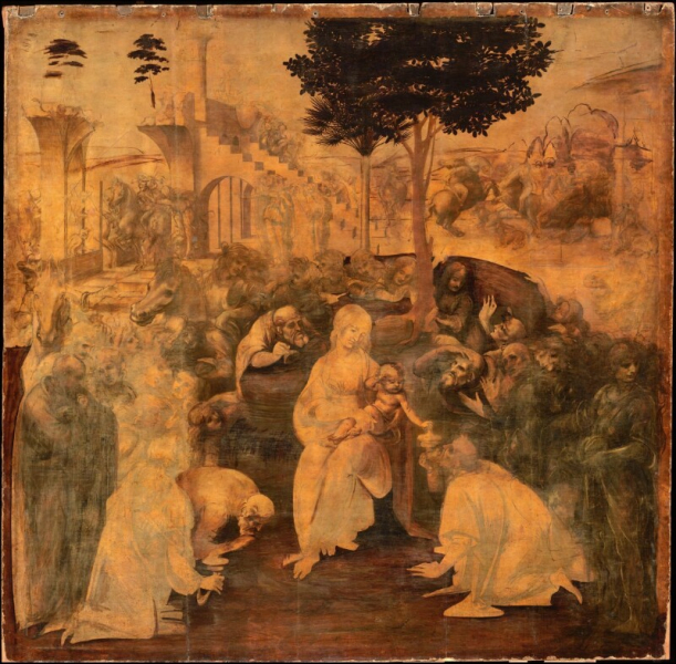 Leonardo Da Vinci - Adorazione dei Magi (Pre Restauro)