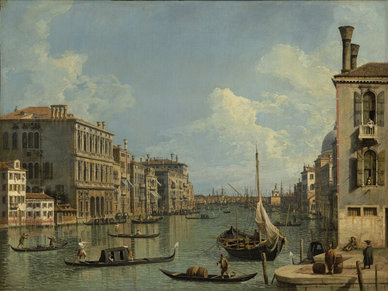 Antonio Canal (Canaletto) - Veduta del Canal Grande verso la Punta della Dogana