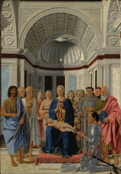 Piero Della Francesca - Madonna and Child with Federico da Montefeltro