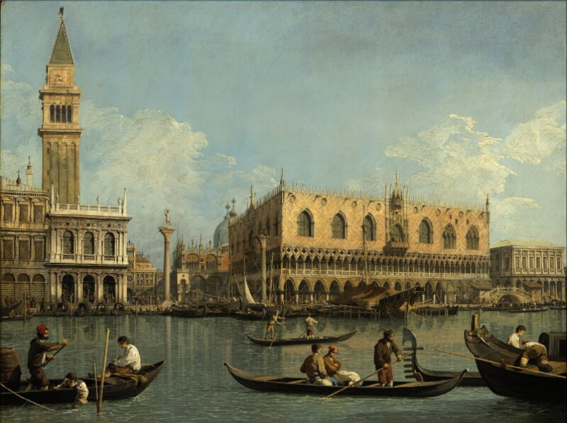 Antonio Canal (Canaletto) - Veduta del bacino di San Marco dalla Punta della Dogana