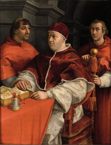 Raffaello Sanzio (Raphael) - Portrait of pope Leone X