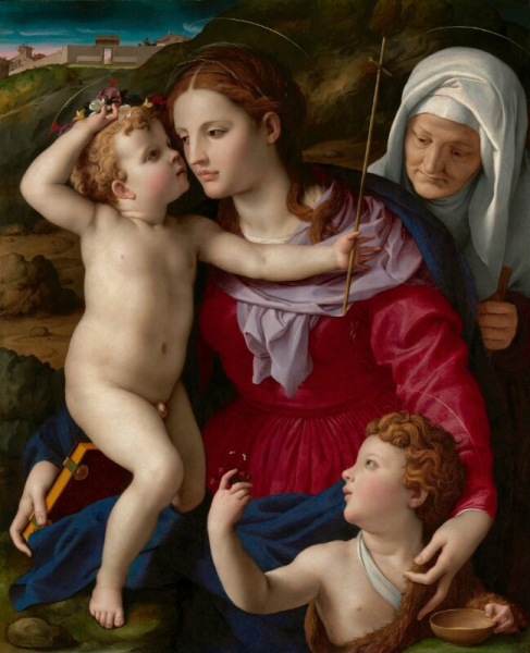 Agnolo Bronzino - Madonna con Bambino, Sant'Elisabetta e San Giovanni Battista