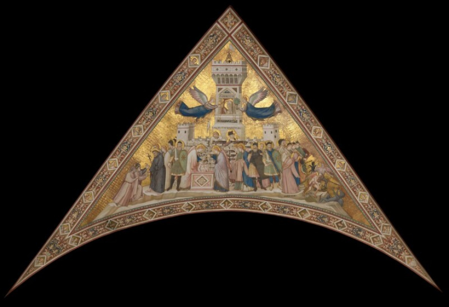Bottega di Giotto - Allegoria della Castità (Presbiterio)