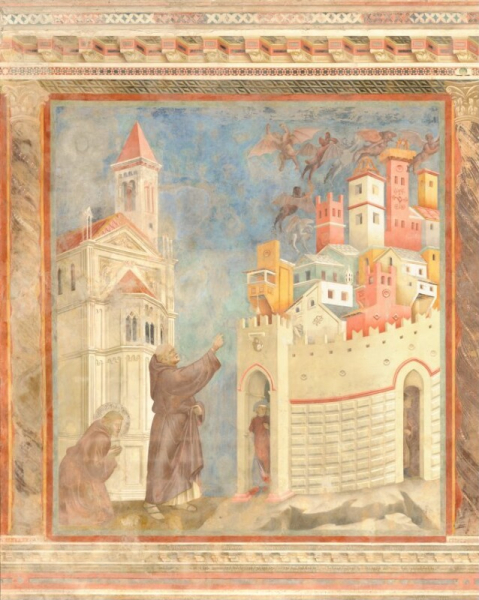 Giotto Di Bondone - The Expulsion of the Devils from Arezzo