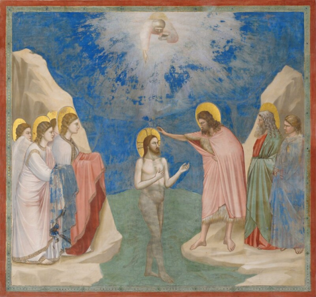 Giotto Di Bondone - Battesimo di Cristo