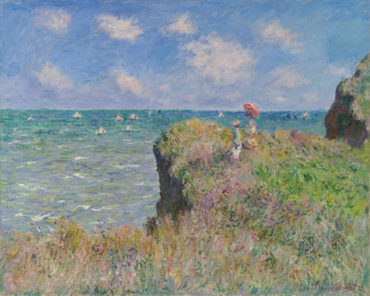 Claude Monet - Passeggiata sulla scogliera a Pourville