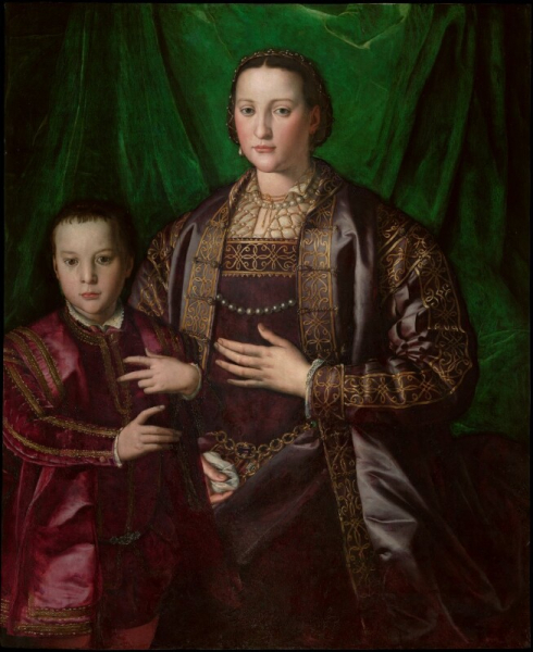 Agnolo Bronzino - Portrait of Eleanor di Toledo with her son Francesco
