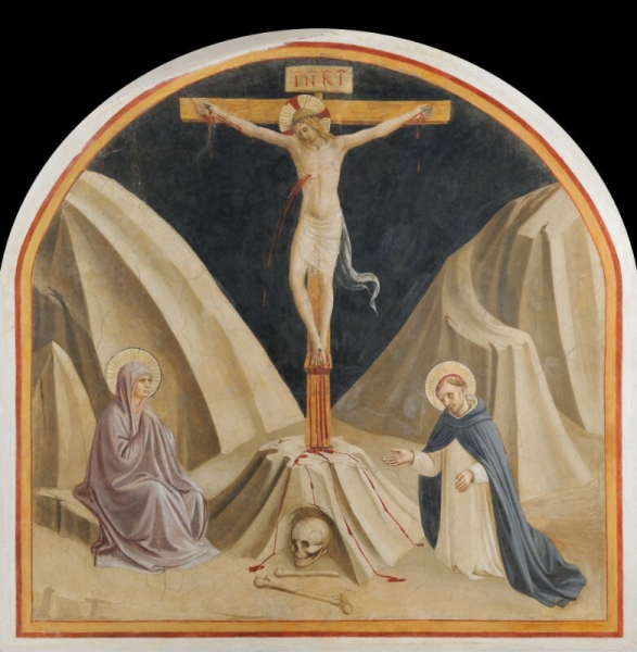 Giovanni  da Fiesole (Beato Angelico) - Crucifixion with the Virgin