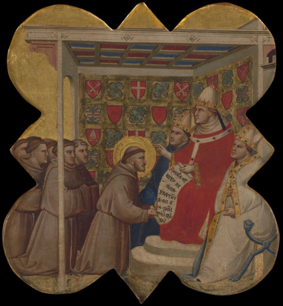 Taddeo Gaddi - Stories of Saint Francis - Pope Innocent III approves the Franciscan Rule