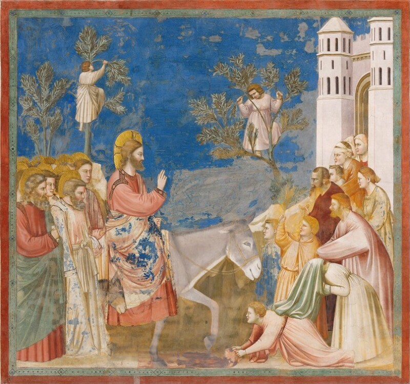Cristo entra in Gerusalemme Giotto (Giotto Di Bondone) Haltadefinizione