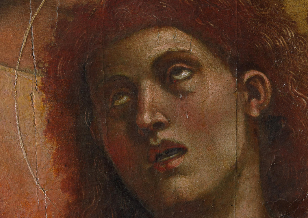 Dettaglio delle lacrime dalla Deposizione di Umbertide di Signorelli