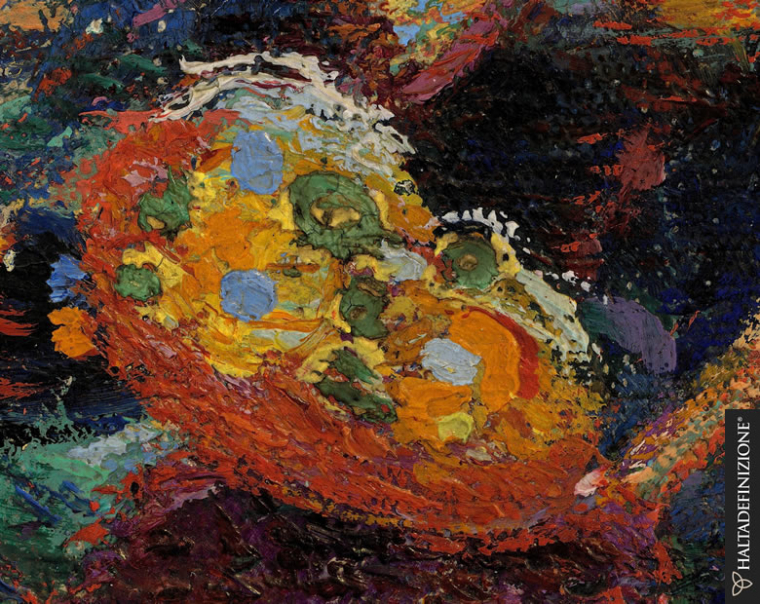Dettaglio in gigapixel di Rissa in Galleria di Umberto Boccioni